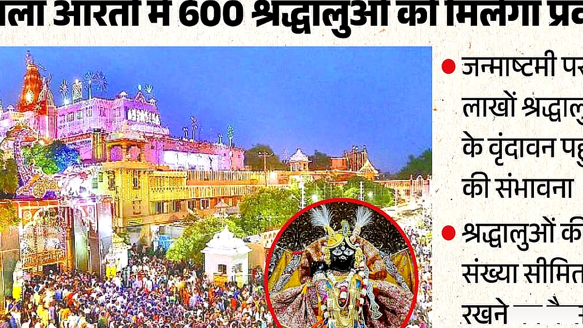 जन्माष्टमी 2026: मथुरा-वृंदावन में होटलों की भीग गई बुकिंग, बांके बिहारी के दर्शन और मंगला आरती के लिए नए नियम